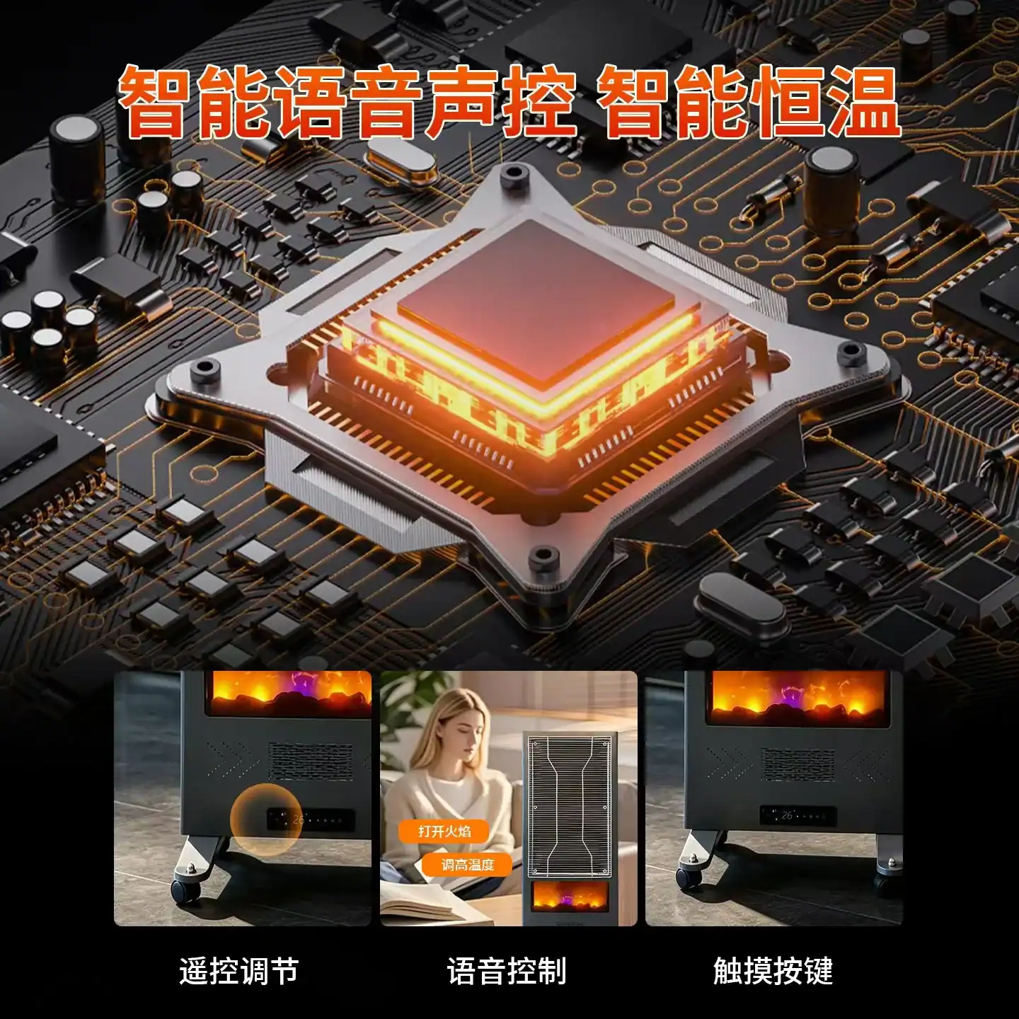 石墨烯电暖器 配图